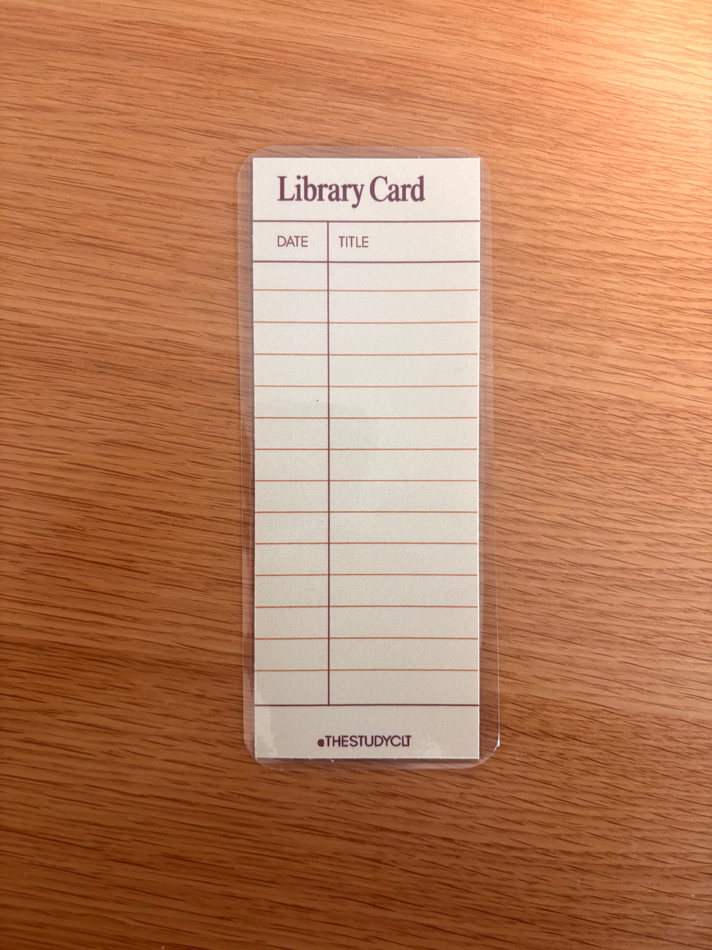 Library Card Bookmark