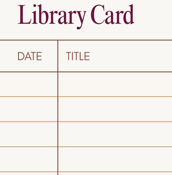 Library Card Bookmark