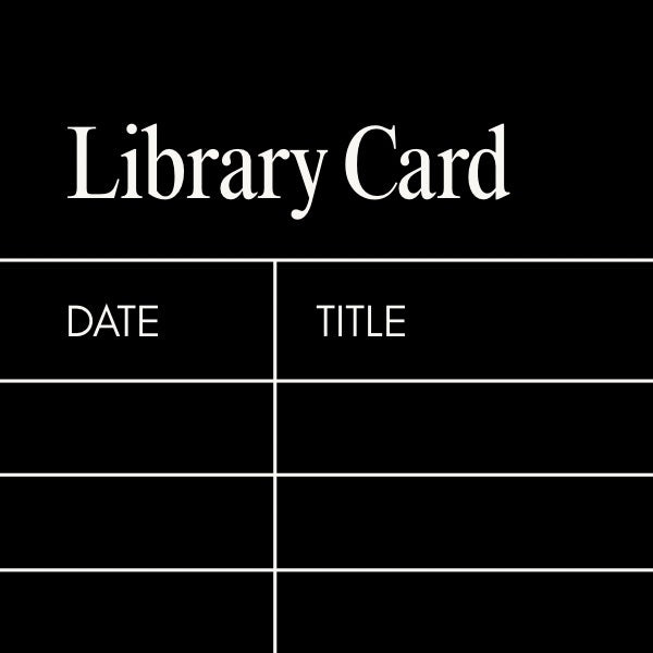 Library Card Bookmark